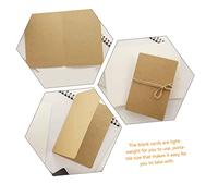 Artibetter 20pcs Kraft Paper Blank Greeting Cards for Crafting Rustic Folded Card Stocks with Blank Inside for Messages and Artwork