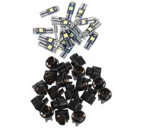 Artibetter 20pcs LED Light Car with T5 Base and 3 LED Chips Sturdy Instrument Panel Light Bulb for Dashboard Easy Installation Car Interior Gauge Lamp