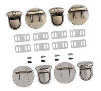 Artibetter 20PCS Metal Tuck Lock Closure Fasteners for DIY Leather Handbag Craft Sturdy Tongue Lock Buckle for Bag Purse Briefcase and Case Projects Random Style