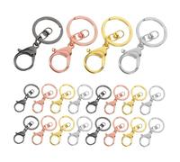 ARTIBETTER 20pcs Multifunctional Keychain Purse Keychain Bag Snap Hook Lobster Claw Claps Lobster Snap Hook for Purse Bag Charm Holder Clasp for Crafts Key Fob Metal
