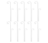 Artibetter 20pcs Outdoor Shepherd's Hooks for Plant Labeling, Iron Garden Stakes with Artistic Silver Finish, Easy Installation Flower Planter Markers for Garden and Patio