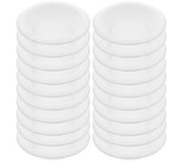 Artibetter 20pcs White Paper Cat Bowls with Unique Shape and Smooth Surface Multi-function Design, Contemporary Style Disposable Cat Food Bowls for Indoor Use