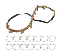 ARTIBETTER 20pcs Woven Leaf Headbands Hair Accessories Imitation Leaf Hair Decor Braided Wreath Headpiece for Women Party Costume and Halloween Use