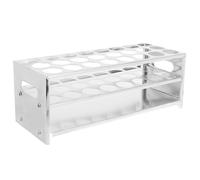 ARTIBETTER 24-hole Test Tube Rack for Laboratory Testing, Aluminium Alloy Material with Easy Storage and Organised Platform, Suitable for Tubes to 32mm Diameter