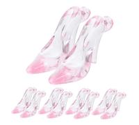 Artibetter 24pcs Acrylic High Heel Shoe Pendants Fashionable Hanging Charms for Shower Birthday Party DIY Decorations Pink Transparent