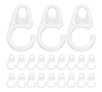 Artibetter 24pcs Curtain Track Carrier Hooks, Plastic Transparent Drape