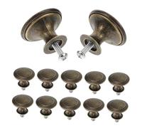 Artibetter 24pcs Single Zinc Alloy Handles Antique Style Cabinet Pulls for Kitchen Wardrobe Shoe Cabinet Drawer Replacement Decorative Hardware in Vintage Bronze