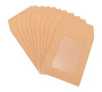 Artibetter 25pcs Kraft Paper File Envelopes with Sealable Window, Simple Elegant Appearance, for Greeting Cards and Invitations Storage