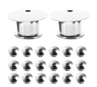 Artibetter 25pcs Silver Copper Brooch Replacement Pin Backs Flat round Shape with Locking Clasp, Tool-free Installation, Secure Pin Backs for Uniforms and Name Tags