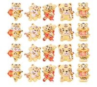 Artibetter 25pcs Tiger Shape Resin Charms for Phone Shell Accessories and Headdress DIY Crafts, Odorless and Easy to Store Decorations for Creative Phone Case and Hairpin Making