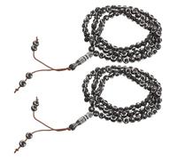 Artibetter 2pack Islamic Rosary Acrylic Prayer Beads Bead Tasbih Necklace for Men Women Arabic Meditation Jewelry Mosque