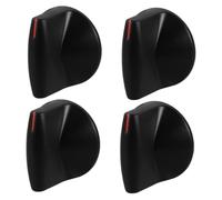 Artibetter 2pairs Burner Control Knobs for Gas Stove Black Replacement Stove Knobs for Gas Ranges and Cooktops