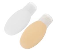 Artibetter 2pcs 100ml Refillable Travel Bottles Set with Silicone Squeezable Lotion Dispensers and Suction Cups, Leakproof Toiletry Containers for Camping and Gym Bag