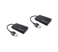 Artibetter 2pcs 4-port USB 3.0 Hub Portable Compact for PC Laptop Notebook Desktop High-speed Data Transfer for Home Office Use