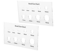 Artibetter 2pcs Acrylic Bead Measuring Tools with 9 Distinct Sizes, Lightweight Precision Size Chart for Bead Bracelet and Necklace Making, for Jewelry Making and Engineering Sketches