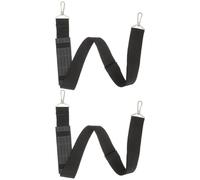 Artibetter 2pcs Adjustable Violin Case Straps with Shoulder Pads, Sturdy Black Canvas and Metal Buckle Replacement Bag Straps for Small and Medium-sized Instrument Cases, for Outdoor