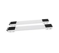 Artibetter 2pcs Adjustable Washing Machine Base Stand for Washer or Fridge, Iron Mobile Roller Base, Lifts Appliances the Floor, Corrosion Resistant, White