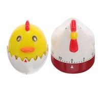 ARTIBETTER 2pcs Adorable Mechanical Kitchen Timer Countdown Baking Timer with Cartoon Eggshell and Chick Design Easy-use Control Tool for Cooking and Activity Management