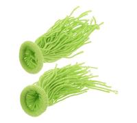 ARTIBETTER 2Pcs Artificial Seaweed Mop Fish Breeding Mop Egg Collector Reusable Cotton Aquarium Spawning Grass Floating for Fish Tank Breeding and Egg Laying