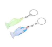 Artibetter 2pcs Assorted Colour Mary Keychain Pendant Set Made of Stainless Steel and Plastic, Decorative and Commemorative Gift for Birthday and Baptism Parties