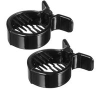 Artibetter 2pcs Black Jumbo round Hair Claw Clips for Ponytails and Updos Plastic Hair Clips with Strong Tension Simple Stylish Design for Working and Having Party