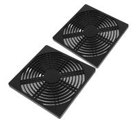 Artibetter 2pcs Black PC Fan Dust Cover Mesh Filter with Universal Compatibility and Airflow Optimization, Nylon and Resin Material, Square Shape for Computer Case Interior and PC Cases