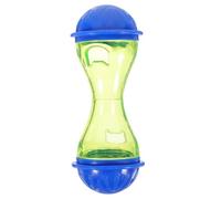 Artibetter 2pcs Blue Bone Shape Rabbit Chew Food Dispensing Slow Feeder Balls for Guinea Pigs and Small Pets Interactive Bunny Treat Plaything for Diet Control and Enrichment