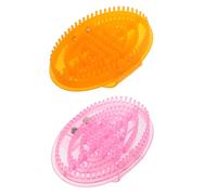 ARTIBETTER 2pcs Body Meridian Massage Brush Set for Acupoint and Belly Massage, Manual Cellulite Scrubber Essential Oil Applicator, Suitable for Bath and Travel