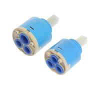 Artibetter 2pcs Ceramic Disc Faucet Valves Mixer Tap Cartridge Replacement for Kitchen Bathroom Basin Taps Durable Drip Ceramic Valve Core Compatible with Hot Cold Water Random Color