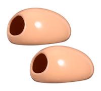 Artibetter 2pcs Ceramic Hamster Nest Small Pet Cooling House Comfortable Creative Design Lovely Appearance Easy to Use for Chinchilla and Small Pets Random Color