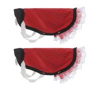 Artibetter 2pcs Chicken Saddle Harness Poultry Back Protector Apron with Elastic Straps, Breathable Hen Saddle Vest for Mating and Egg Collecting, Small Black Denim Chicken Farming