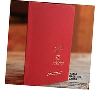 Artibetter 2pcs Christmas Greeting Cards Creative Handmade Holiday Paper Art with Festive Red Design Eco Friendly Material for Family Friends Colleagues Seasonal Wishes
