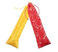 Artibetter 2pcs Cover Storage Bags for Chinese Artwork Japanese Scroll Calligraphy and Painting Sturdy Brocade Fabric Oriental Design Elegant Tassel