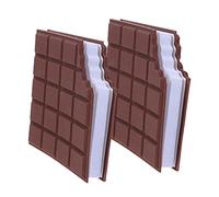 Artibetter 2Pcs Creative Self Adhesive Note Pads Cute Chocolate Design Sticky Memo Pads for Office Home School Removable Adhesive Smooth Writing Paper Post Stickers