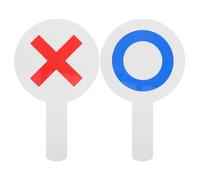 Artibetter 2pcs Double-Sided Classroom Voting Paddles Large Fonts, Plastic Dry Erase Answer Boards Featuring A Cross and Circle Design, Built to Last and Easy to Carry for Classroom Teaching