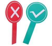Artibetter 2pcs Dual-sided Voting Paddles Yes No Feedback Boards for Classroom Activities Portable Handheld True False Response Signs for Quick Interactive Learning