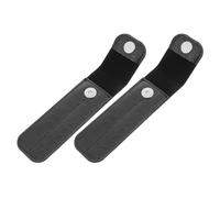 ARTIBETTER 2pcs Eyelash Tweezer Storage Case Pu Leather Magnetic Closure Plush Interior Black Fashionable Simple Professional Design Easy Transport Safe Keeping for Business Party