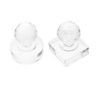 Artibetter 2pcs Eyeshadow Pressing Tool and Blusher Stamper for Makeup Repair, Plastic round Shapes, Multiproduct Compatibility, for Travel and Business Trips