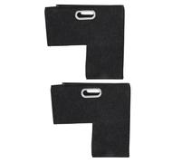 Artibetter 2pcs Felt Stair Storage Baskets with Handles for Residential Staircases, Space Saving and Minimizing Tripping Hazards, Nordic-inspired Stylish Organizer with Rolled Edges