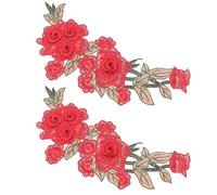 Artibetter 2pcs Floral DIY Patch Embroidered Applique Elegant Flower and Butterfly Shapes, Polyester Material, Well-Made Craftsmanship and Pattern for DIY Clothes Repairing and Shoe