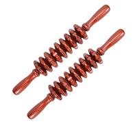 ARTIBETTER 2pcs Full Body Massage Stick Wooden Roller Belly Massager Effective Massage Refine Manual Relaxation Tool for Fitness Enthusiasts and The Aged