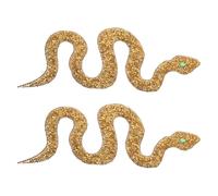 Artibetter 2pcs Golden Snake-Shaped Rhinestones Patch Plastic and Cloth Material, Dazzling Sequin Applique for Shoes and Bags, for DIY Projects and Creative Sewing Embellishments