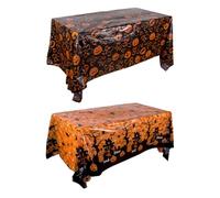 Artibetter 2pcs Halloween Tablecloth Pumpkin Shape Pe Material Foldable Dinner Tablecloth Protecting Table against Stains Party Table Decor for Home Use