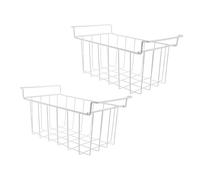 Artibetter 2pcs Heavy-duty Metal Wire Deep Freezer Organizer Baskets with Handles Stackable Refrigerator Storage Bins for Efficient Food Space Optimization Chest Freezer Containers for Meat