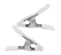 Artibetter 2pcs Heavy Duty Spring Clamps 4inch Non-Slip A-Clamps with Strong Grip and Easy Operation for Photography and Woodworking, Carbon Steel and PVC Material