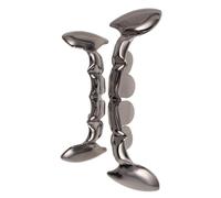 Artibetter 2pcs Hip Hop Copper Bottom Grill Set with Eye-catching Vampire Fangs, Easy to Put and Take, for Halloween Party and Matched with Outfits