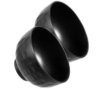 Artibetter 2pcs Japanese Style Soup Bowls Black Small Traditional Miso Soup Bowls Practical for Home Dining and Food Service