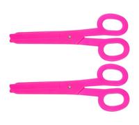 ARTIBETTER 2pcs Large Oversized Plastic Scissors Clown Costume Props in Rose Red for Carnival Decorations Halloween Cosplay Photo and Circus Party Accessories