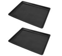Artibetter 2pcs Leakproof Dog Toilet Trays Black Plastic Pet Cage Bedpan Tray Stain Resistant Pp Material for Household Pet Waste Management