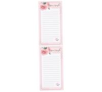 Artibetter 2pcs Magnetic Notepad for Fridge with Full Magnet Back Tearable Grocery List Pad for Home and Office Multi Functional Memo and Message Note Paper for Organizing and Planning